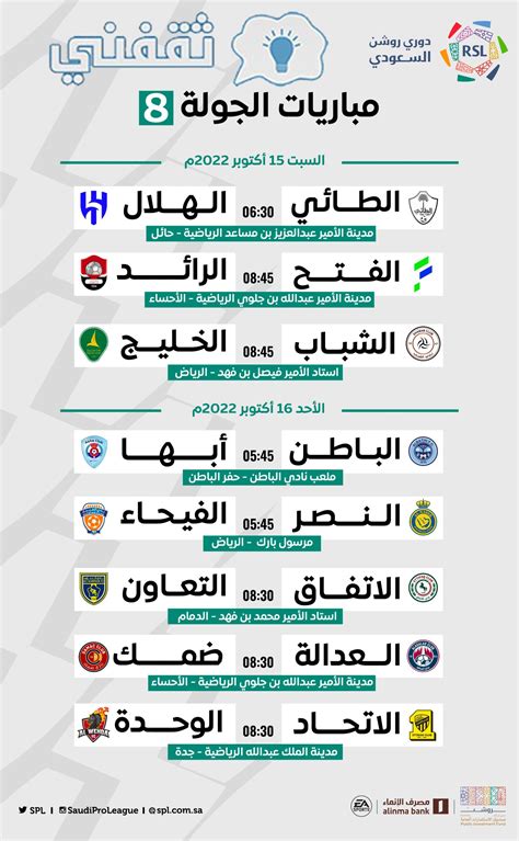 مباريات الجولة القادمة السعودي